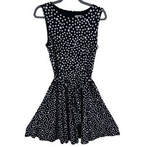 Christopher & Banks Polka Dot Sleeveless Stretchy Short Fit & Flare Dress Size 6